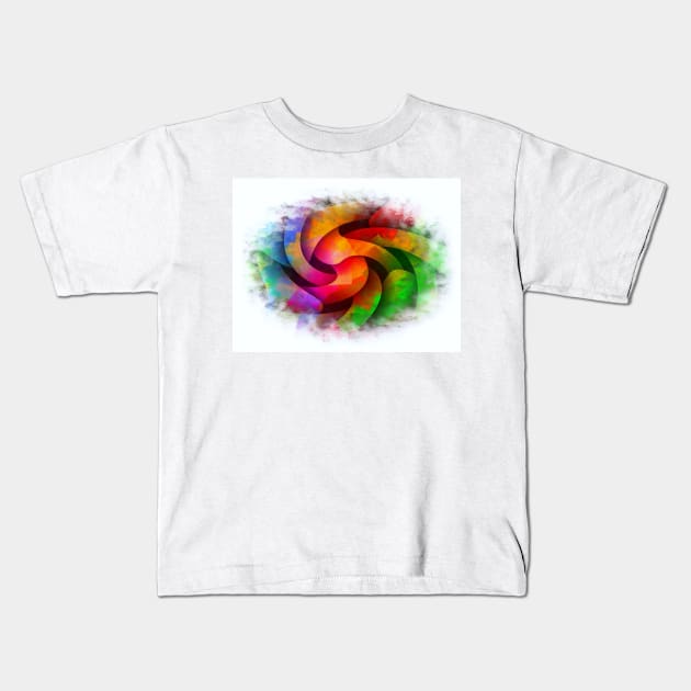 Rainbow Swirl-Available As Art Prints-Mugs,Cases,Duvets,T Shirts,Stickers,etc Kids T-Shirt by born30